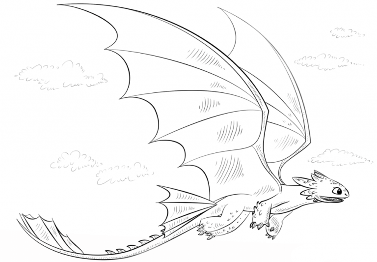 Httyd Light Fury Coloring Pages