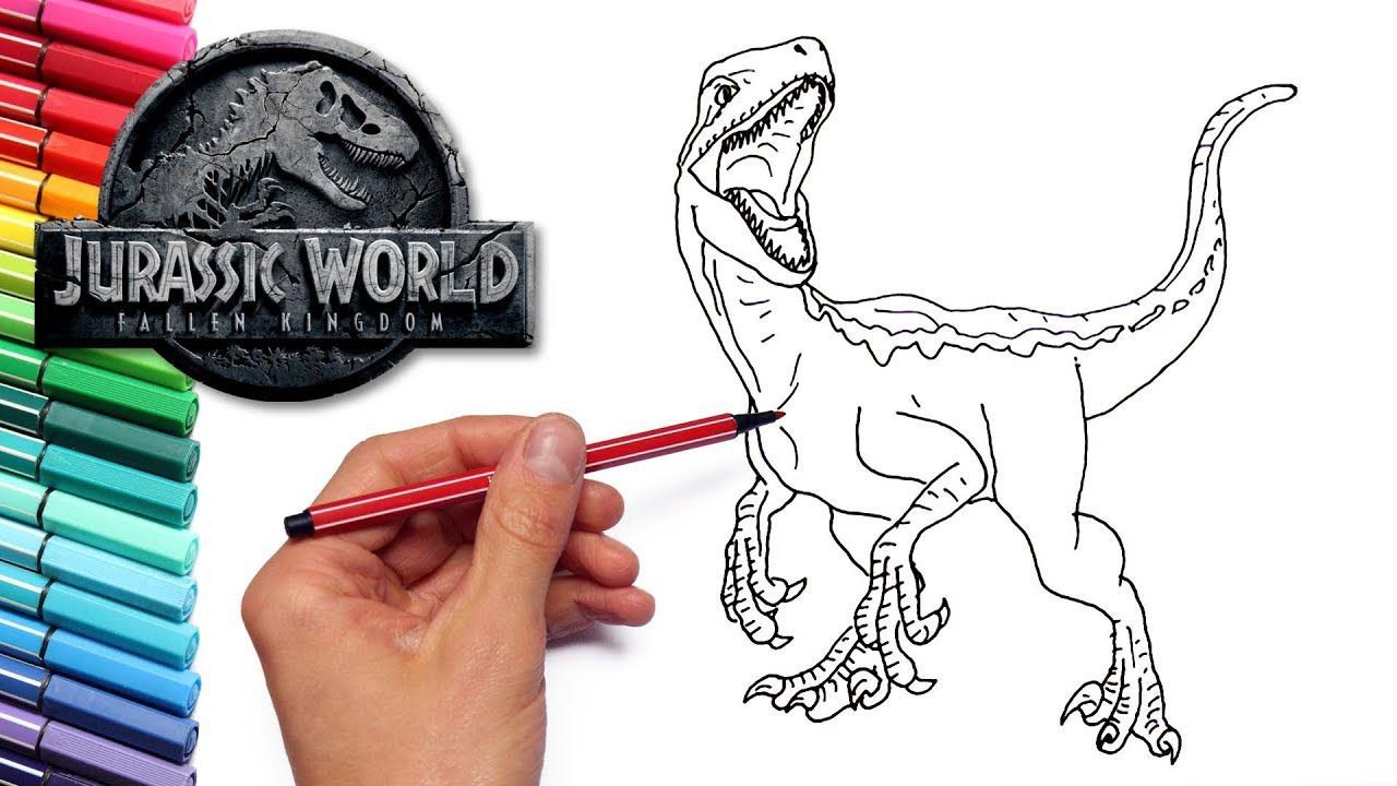 Blue Raptor Coloring Pages