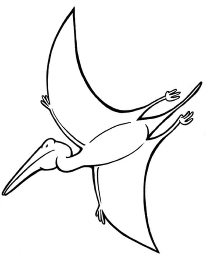 Cute Pterodactyl Coloring Page