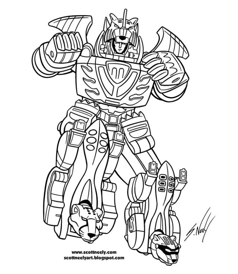 Megazord Power Rangers Dino Charge Coloring Pages