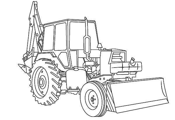 Digger Colouring Pages Printable