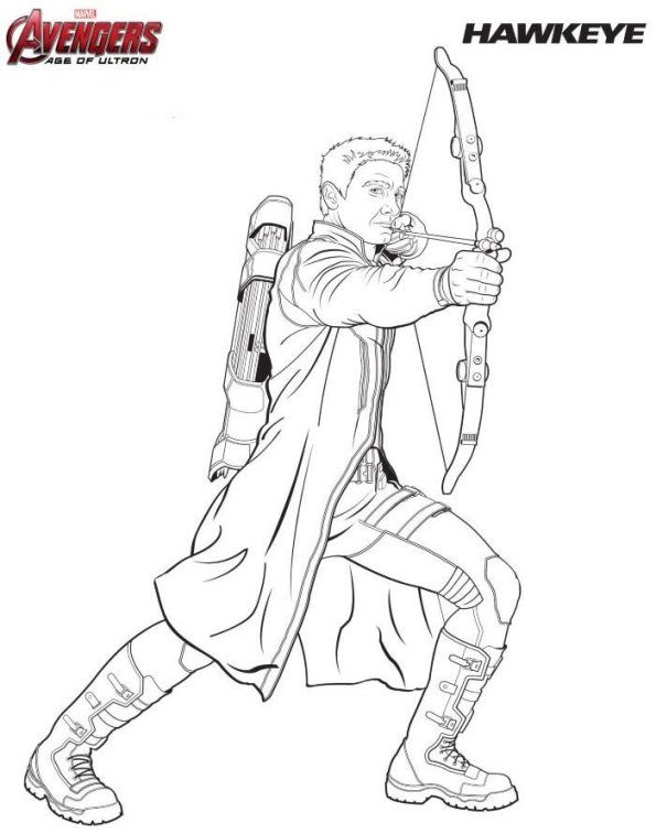 Avengers Hawkeye Coloring Pages