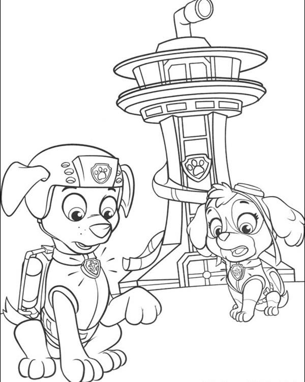 Paw Patrol Halloween Coloring Pages For Kids