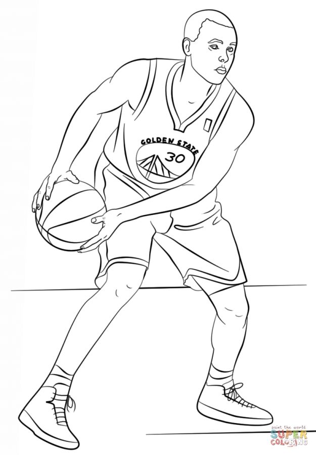Basketball Steph Curry Coloring Pages