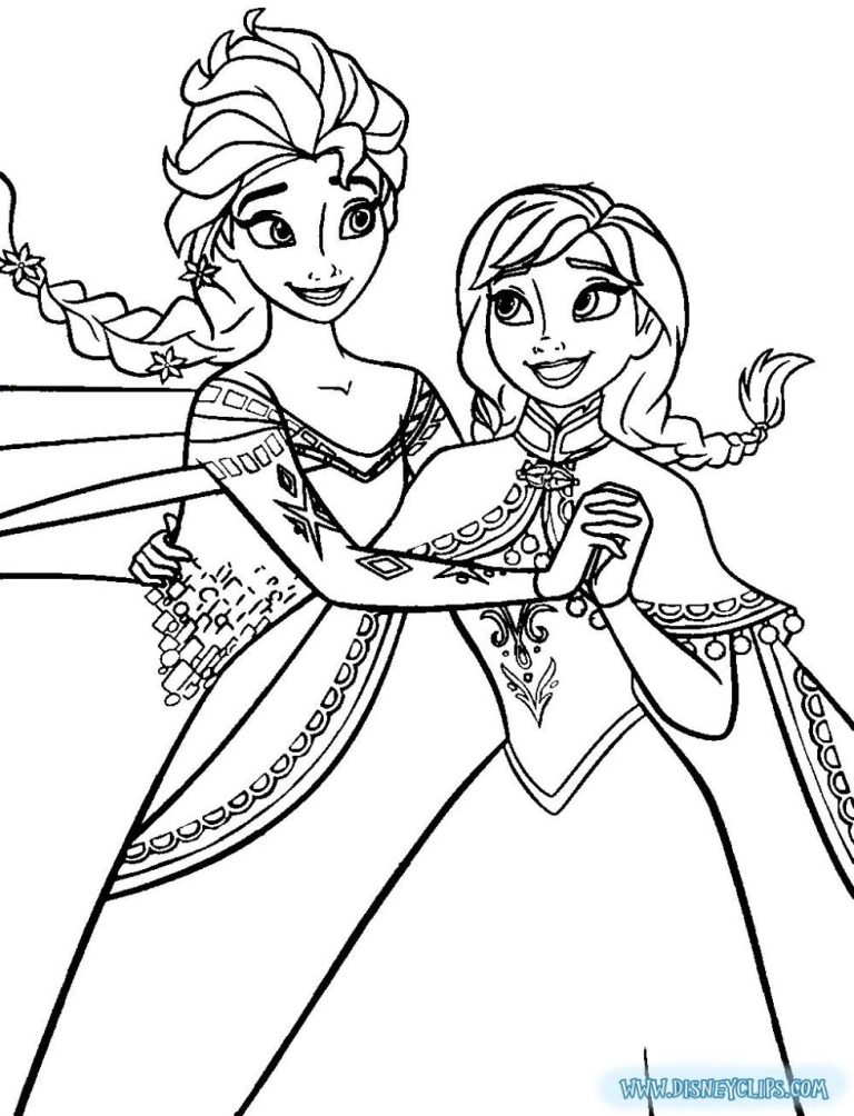 Drawing Frozen Disney Princess Coloring Pages