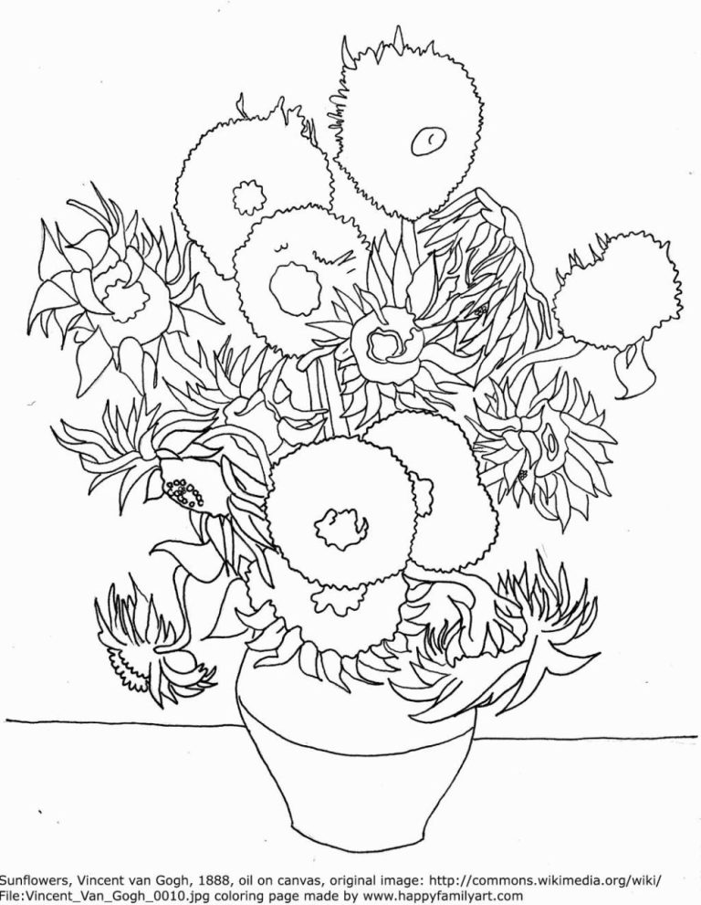 Famous Van Gogh Coloring Pages