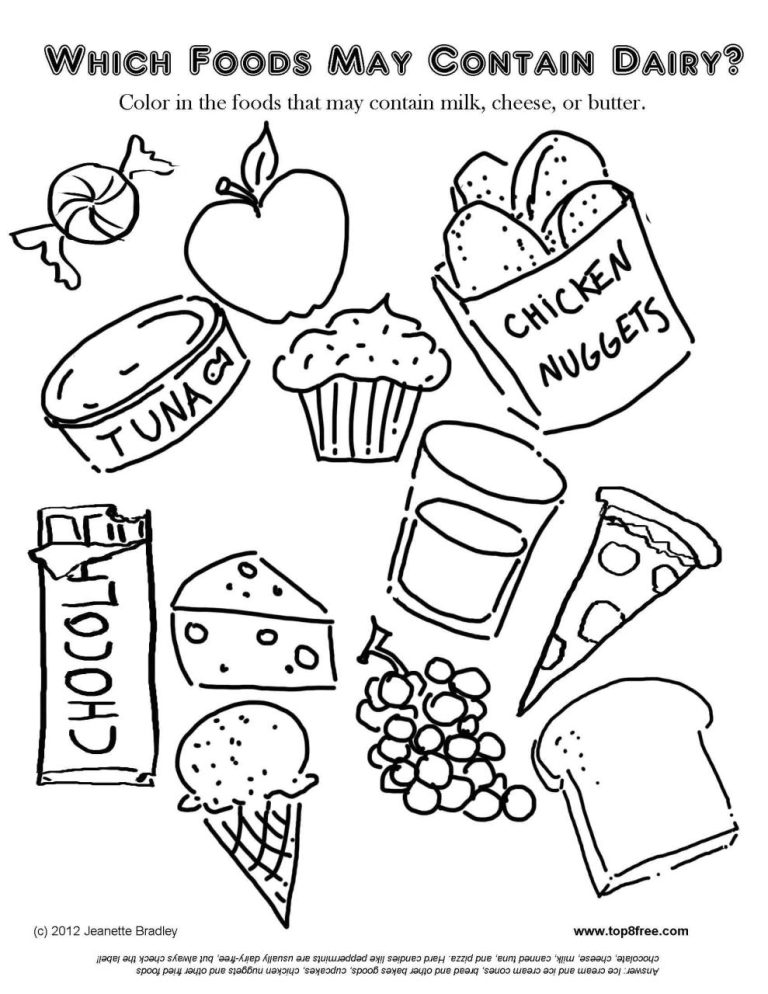 Food Coloring Sheets For Kids