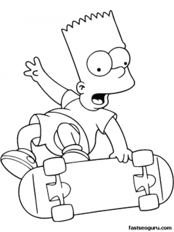 Bart Simpson Coloring Pages Supreme