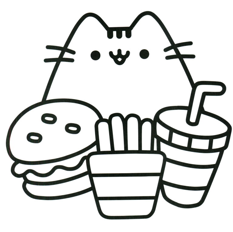 Printable Coloring Pages Pusheen