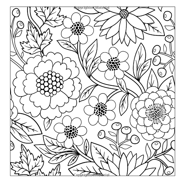 Cute Flower Garden Coloring Pages