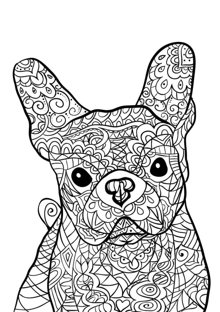 Printable French Bulldog Coloring Pages