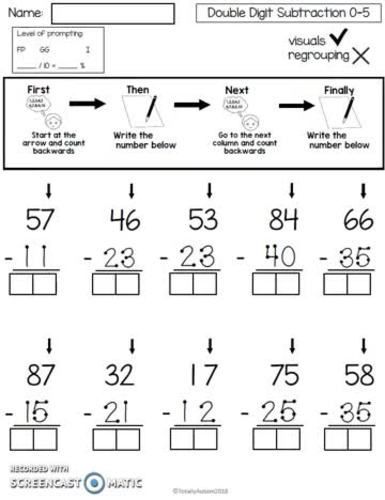 Kindergarten Touch Point Math Worksheets