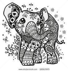Baby Elephant Coloring Pages For Adults