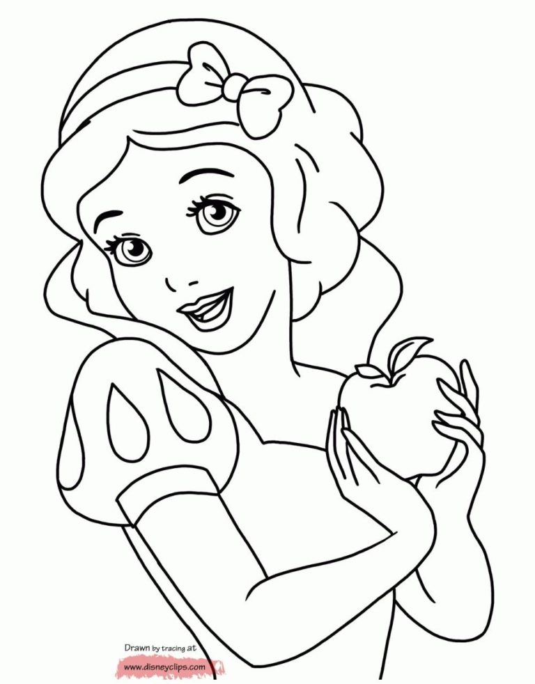 Snow White Printable Disney Princess Coloring Pages