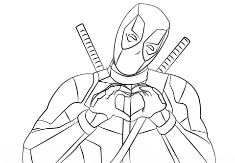 Deadpool Coloring Images