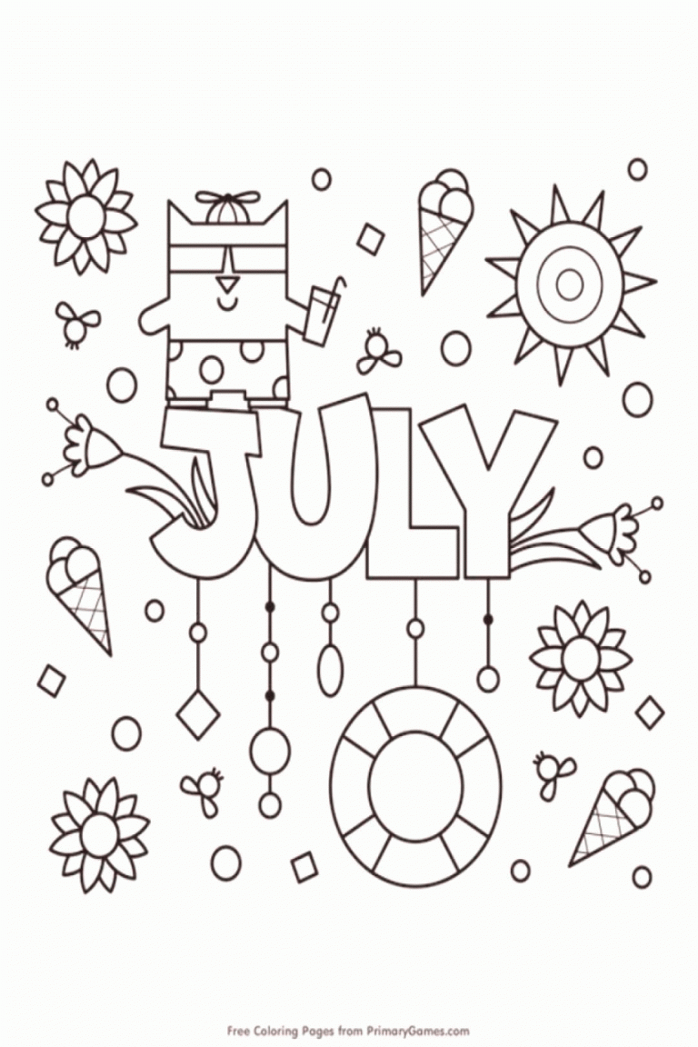 Month July Coloring Pages