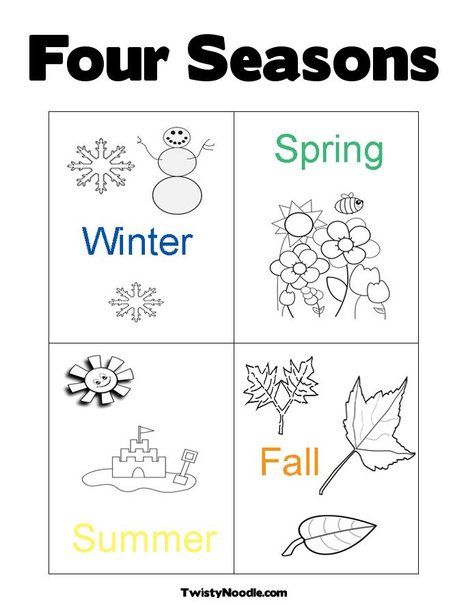 Four Season Seasons Coloring Pages