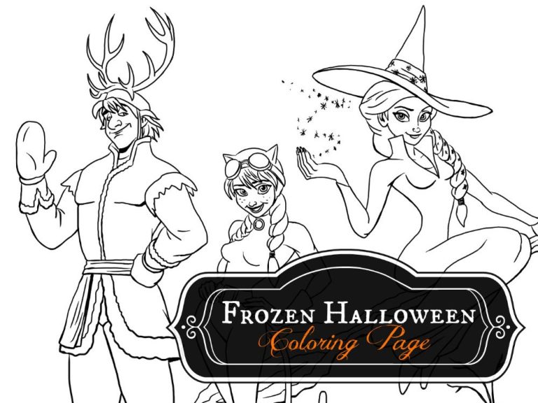 Frozen Halloween Coloring Pages Disney