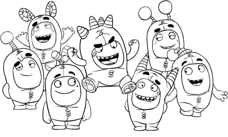 Oddbods Coloring Pages Slick