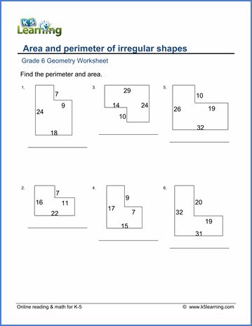 Area And Perimeter Of Composite Figures Worksheet