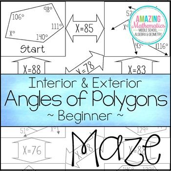 Interior And Exterior Angles Worksheet Pdf Answers