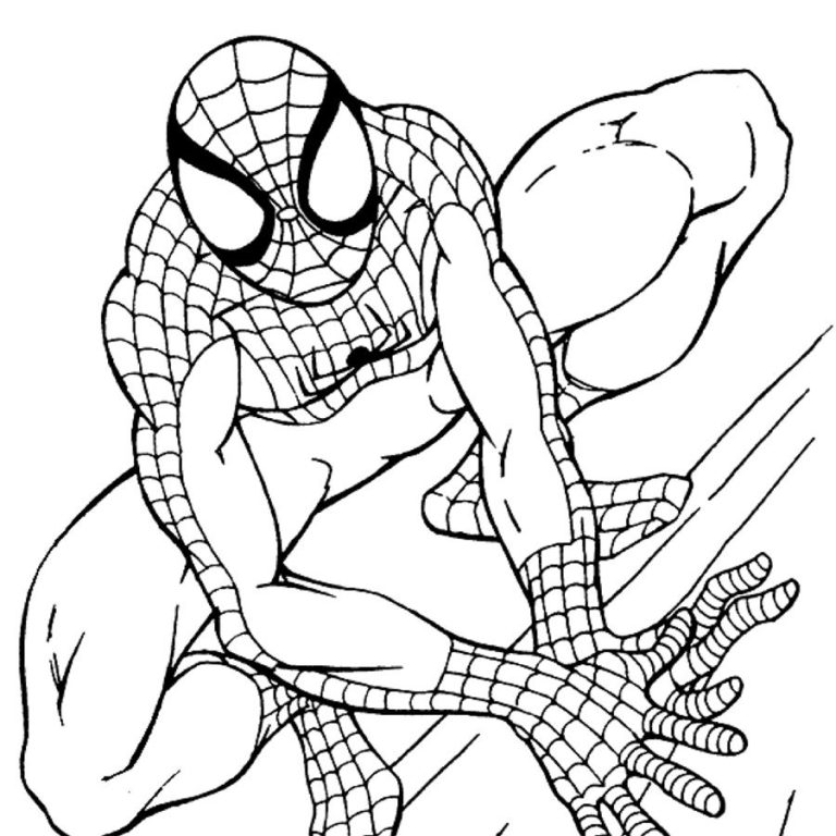 Easy Spiderman Color Pages