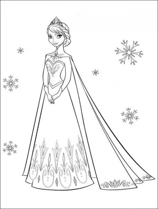 Frozen Disney Princess Coloring Pages Free