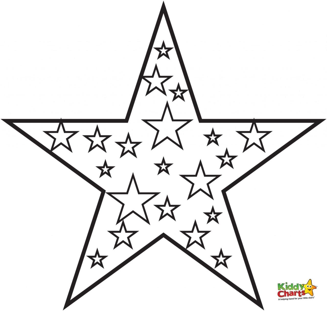 Star Colouring Pages
