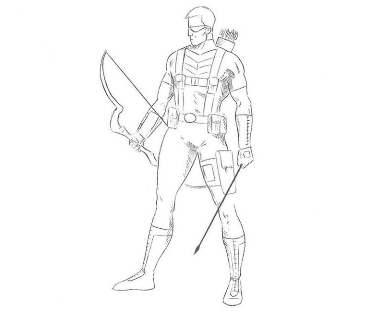 Easy Hawkeye Coloring Pages
