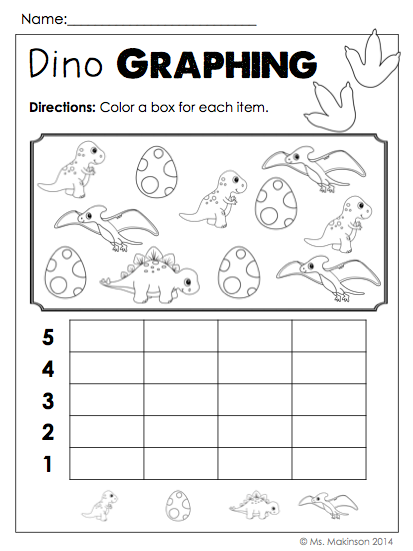 Dinosaur Counting Worksheets Kindergarten