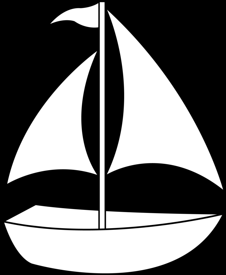 Easy Sailboat Coloring Page