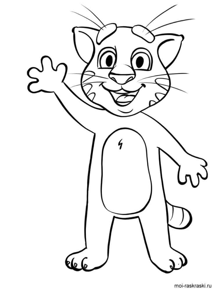 Talking Angela Talking Tom Coloring Pages