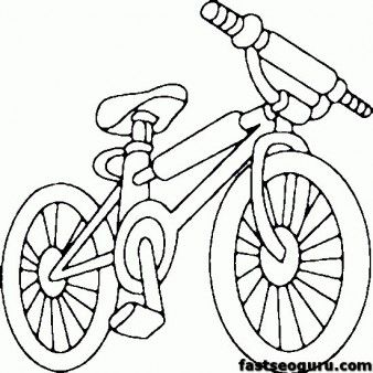 Printable Bicycle Coloring Page