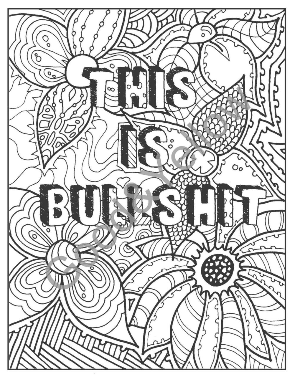 Pdf Curse Word Coloring Pages