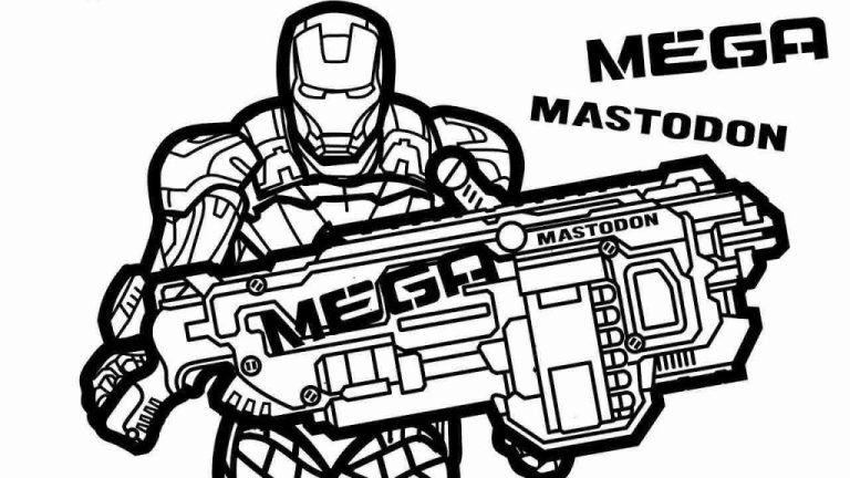 Nerf Gun Coloring Pages