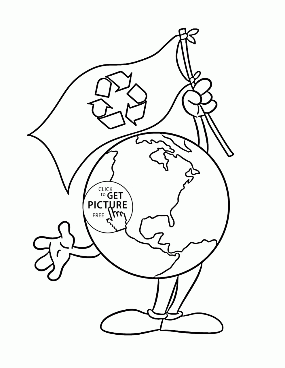 Earth Day Recycling Coloring Pages