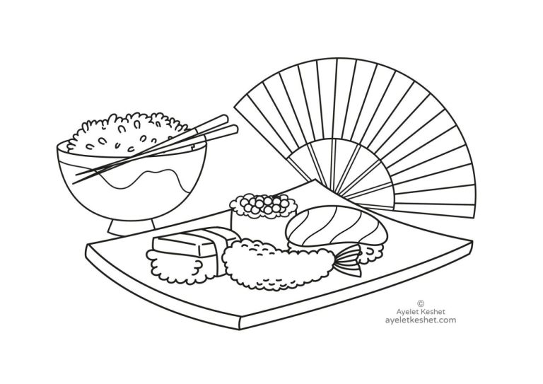 Japanese Coloring Pages For Kids