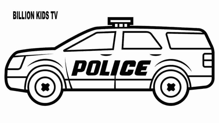 Policeman Police Car Coloring Pages