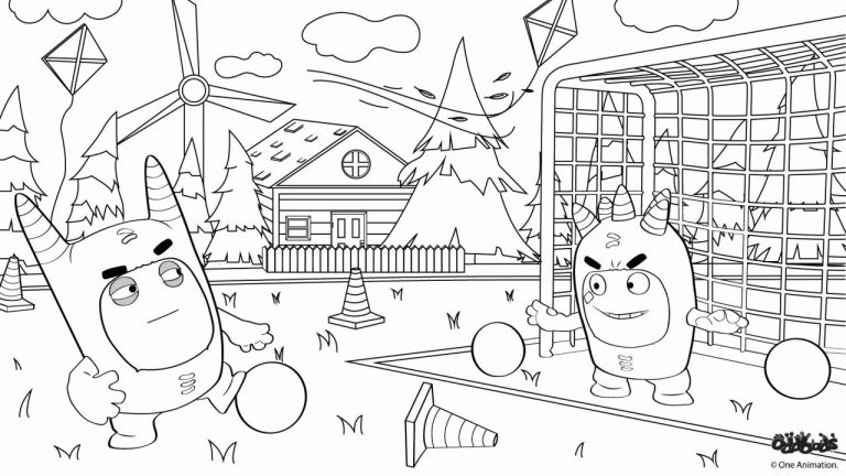 Oddbods Coloring Pages Jeff