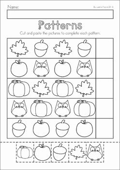 Fall Cutting Worksheets For Kids