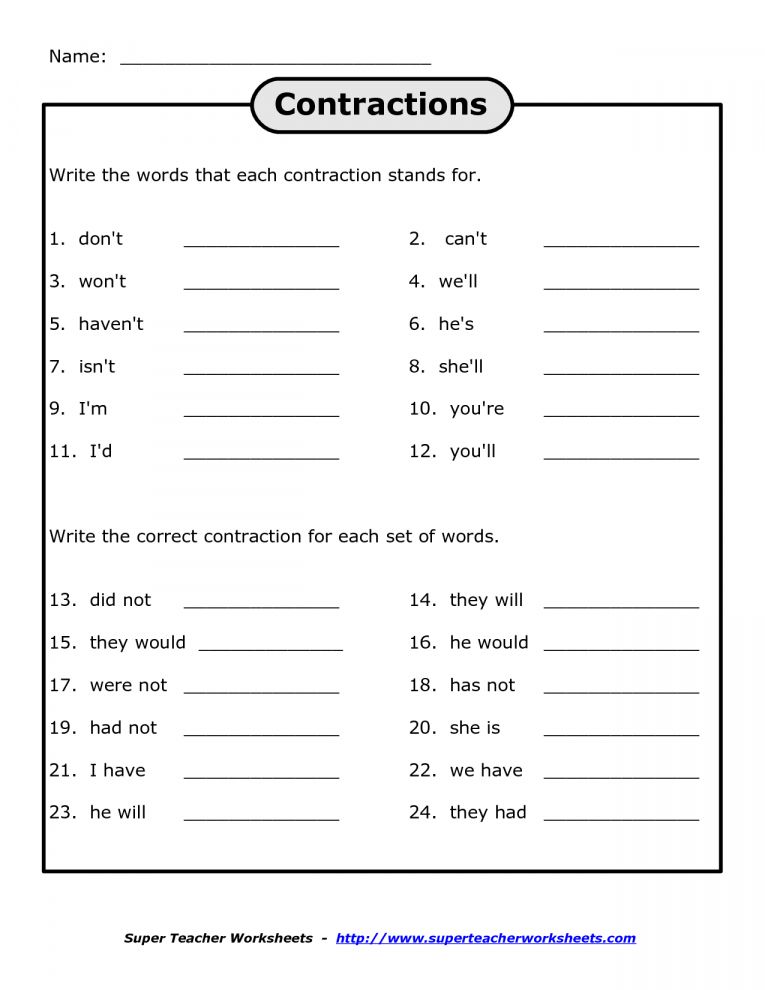 Free Printable Grade 4 English Worksheets South Africa