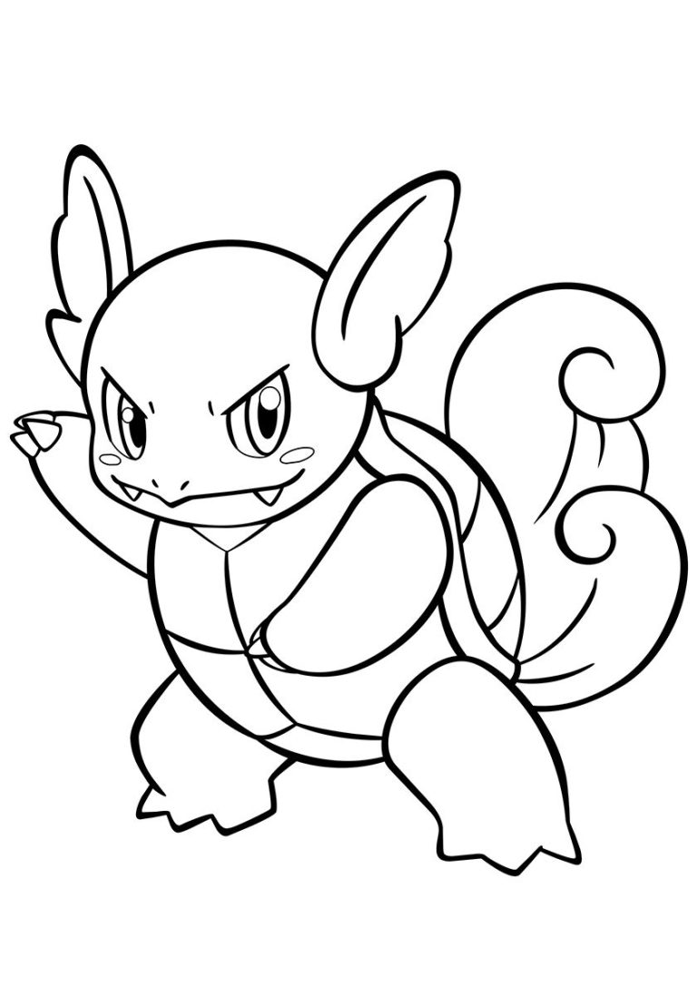 Squirtle Wartortle Blastoise Coloring Page
