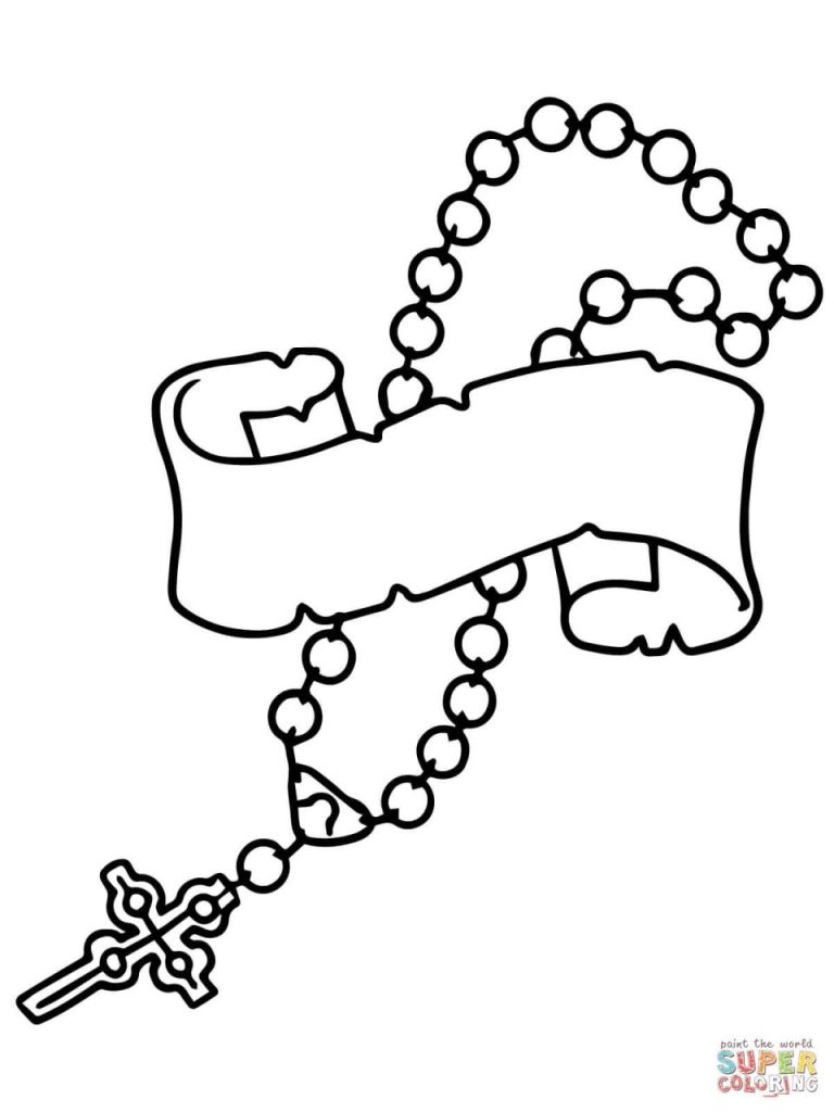 Rosary Coloring Page Printable