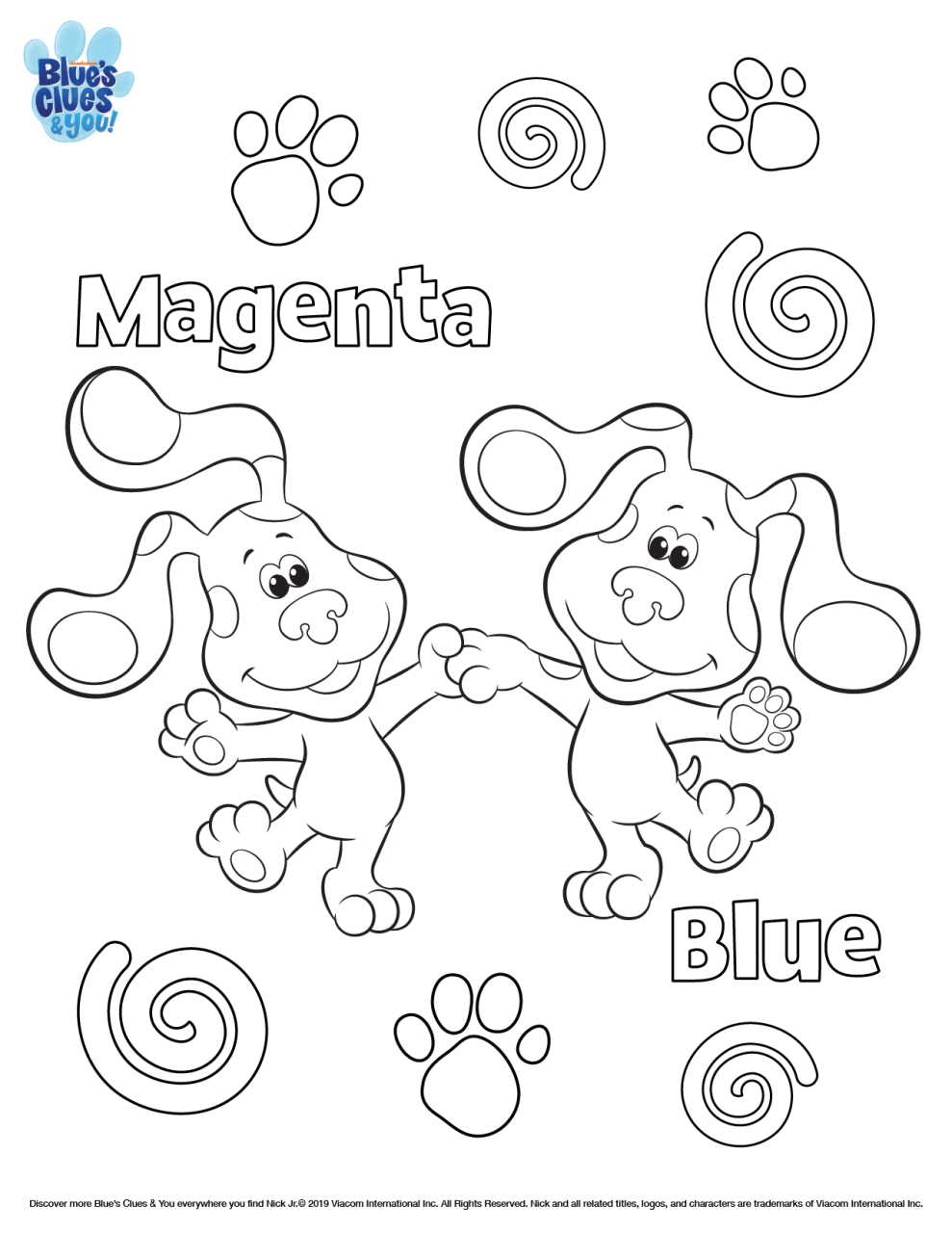 Blue's Clues Coloring Pages Free