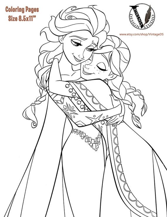 Queen Elsa Frozen Coloring Pages
