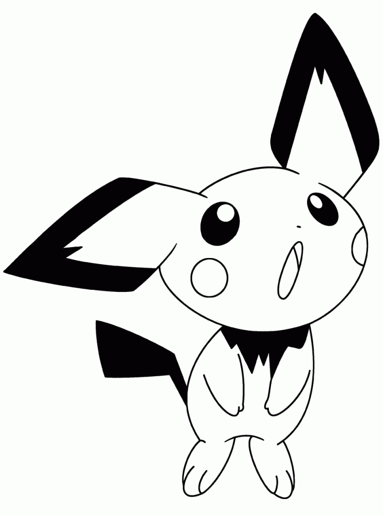 Baby Pikachu Pokemon Coloring Pages Pikachu