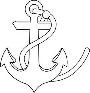 Girly Anchor Coloring Page