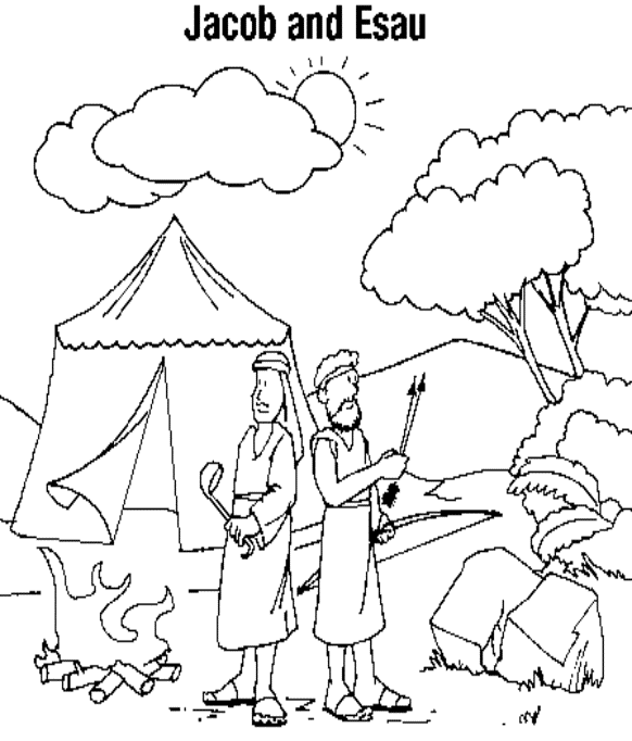Jacob And Esau Free Coloring Page