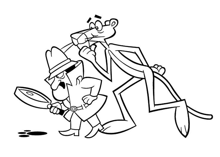 Detective Pink Panther Coloring Pages