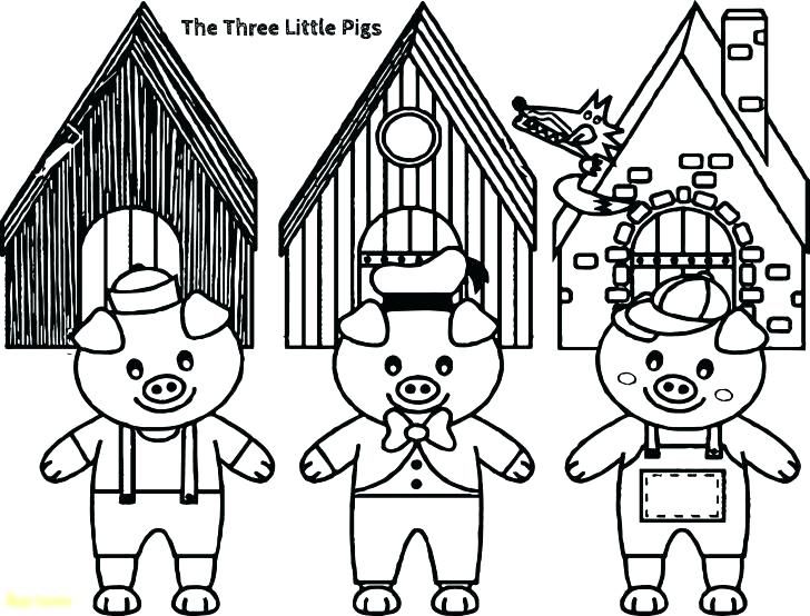 House Three Little Pigs Coloring Pages